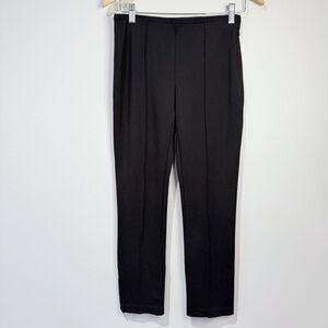 Rag & Bone Size 4 Pleated Black Stretch Career Pants Side Zip Comfort Capsule